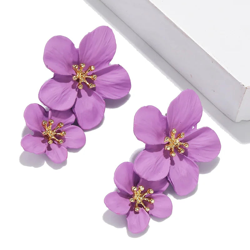 Boucles d'oreilles à fleurs